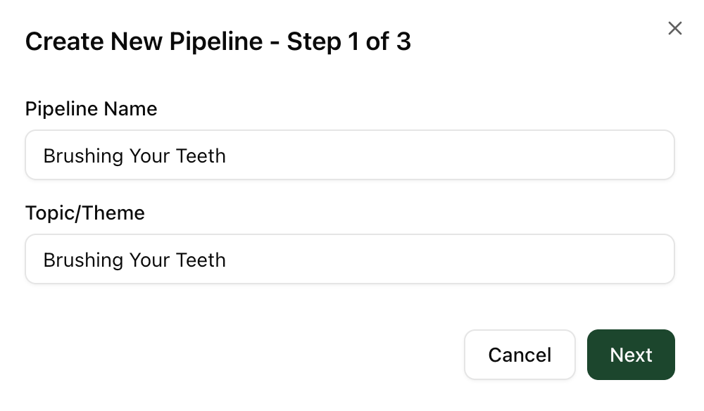 Step 1: Create Your Pipeline